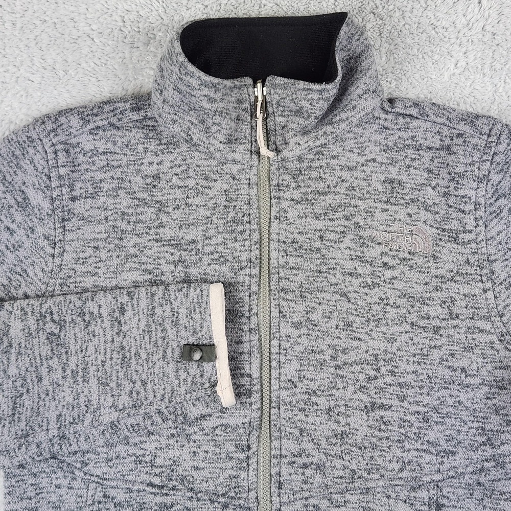 North Face Jacket Womens Small Gray Sweater Fleece Full Zip Outdoors NF0A2SVK